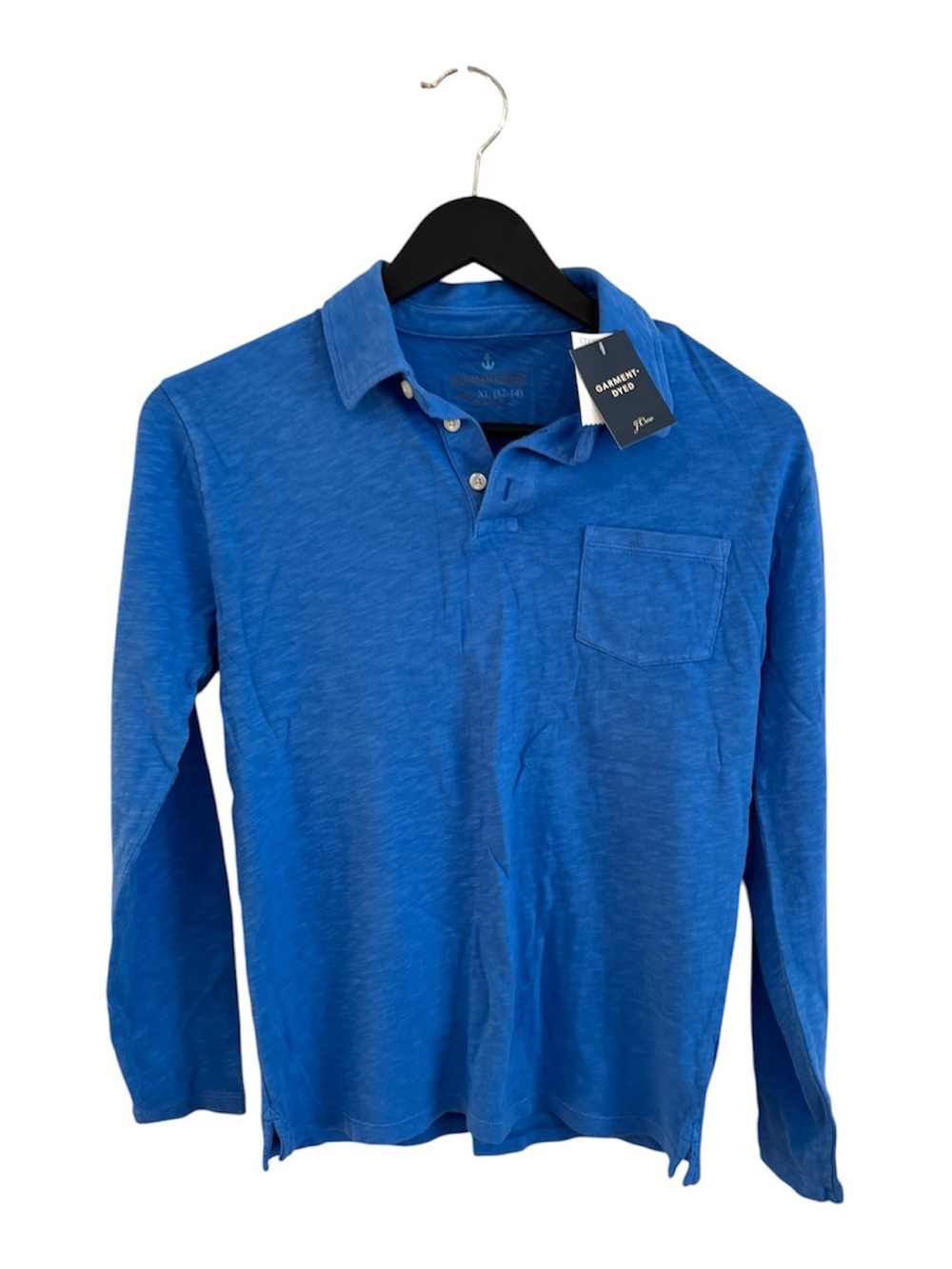 Crewcuts Blue Long-Sleeve Polo with Chest Pocket